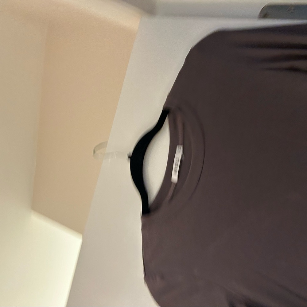 APRLL brand, silky slim-fit taupe crew-neck top